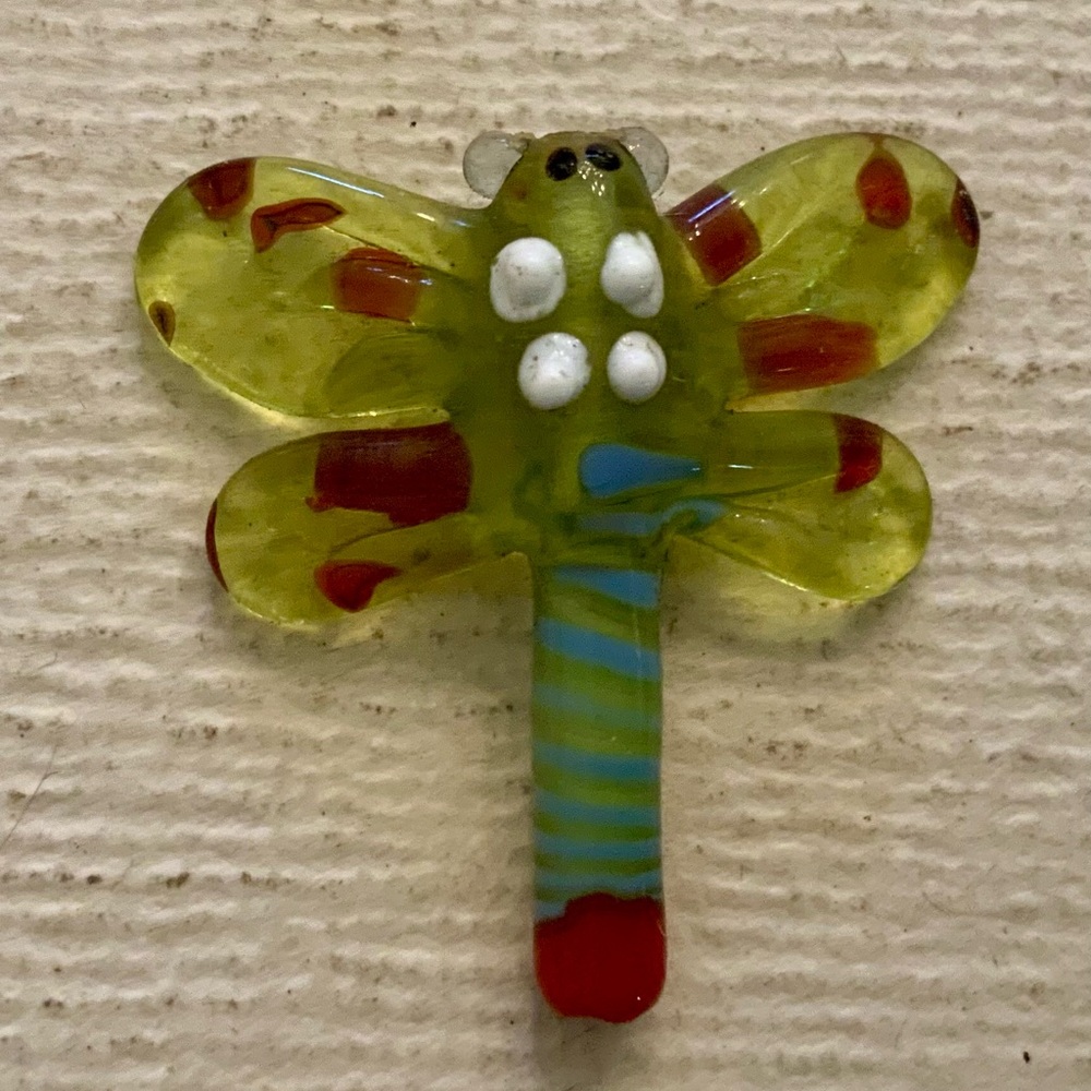 Blown glass dragonfly bead/pendant